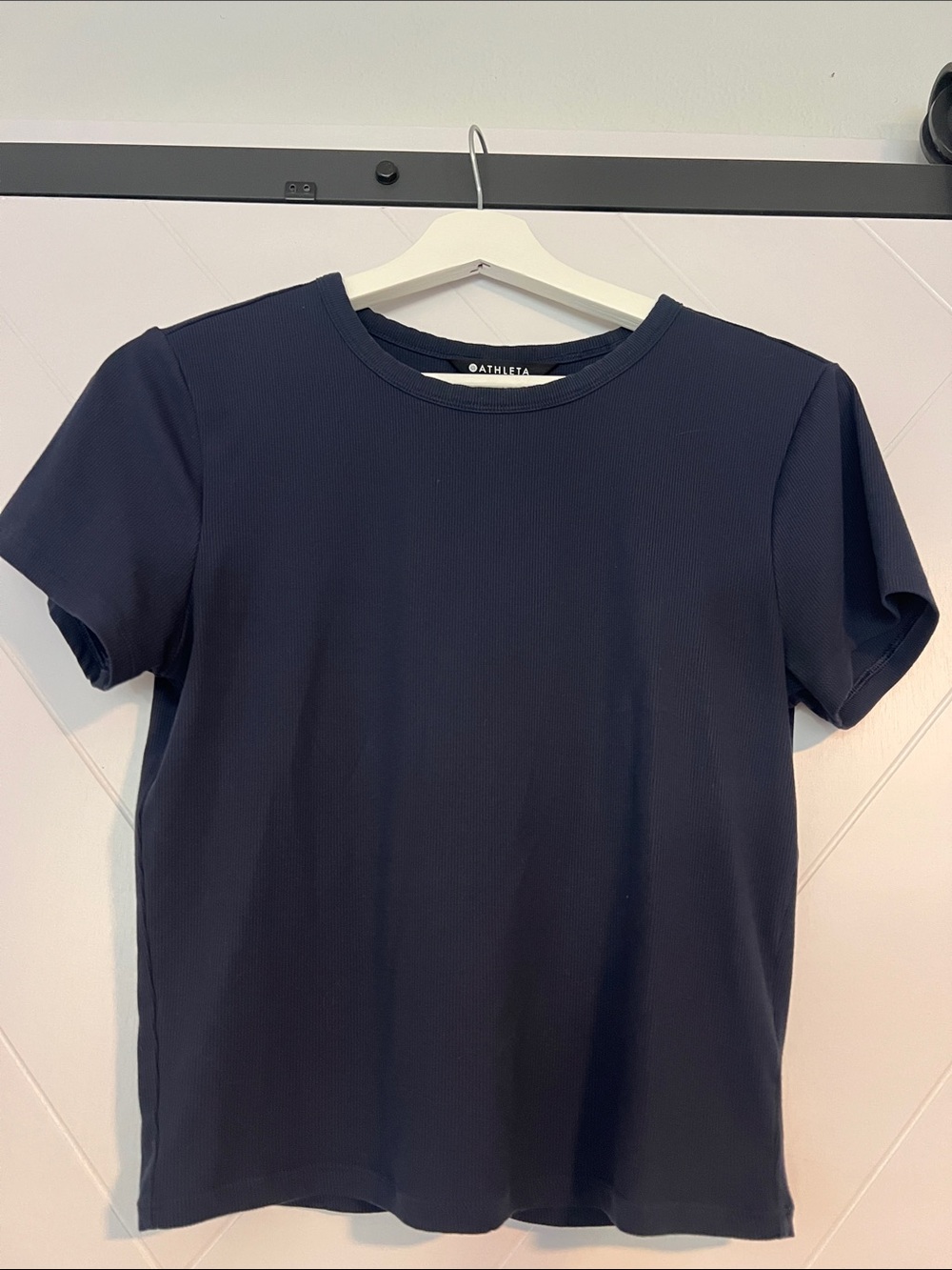 Athleta Women's Navy Short Sleeve Crew Tee